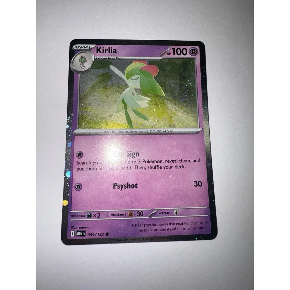 Kirlia (Cosmos Holo) FART SWIRL 🌀059/132 Pokemon Cards Near Mint